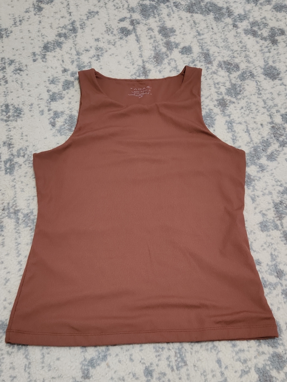 Tahari Rust Ribbed Tank Top